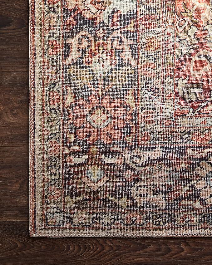 Loloi Layla Collection LAY-02 Spice/Marine 2'-6" x 9'-6" .13" Thick Runner Rug - Image 5