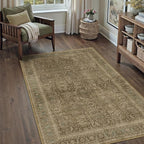 Brown 3x5 Area Rug Washable Vintage Carpet by PureCozy