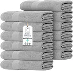Commercial Bulk Pack of 12 Bath Towels – 100% Cotton Terry 24" x 48" – Ideal by TEXCRAFT