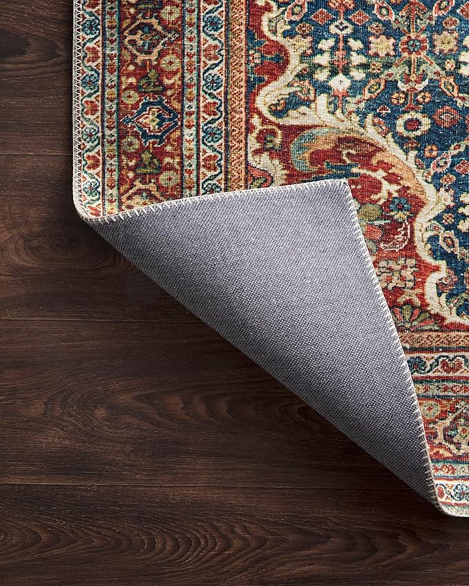 Loloi Layla Collection LAY-09 Cobalt Blue/Spice 2'-3" x 3'-9" .13" Thick Accent - Image 7