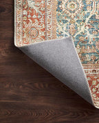 Loloi Layla Collection LAY-04 Ocean/Rust 2'-3" x 3'-9" .13" Thick Accent Rug - Image 9