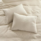 WDCOZY 100% Cotton Luxury Honeycomb Duvet Cover Set Queen Size - Image 3