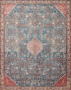 Loloi Layla Collection LAY-10 Marine/Clay 2'-6" x 12'-0" .13" Thick Runner Rug - Image 4