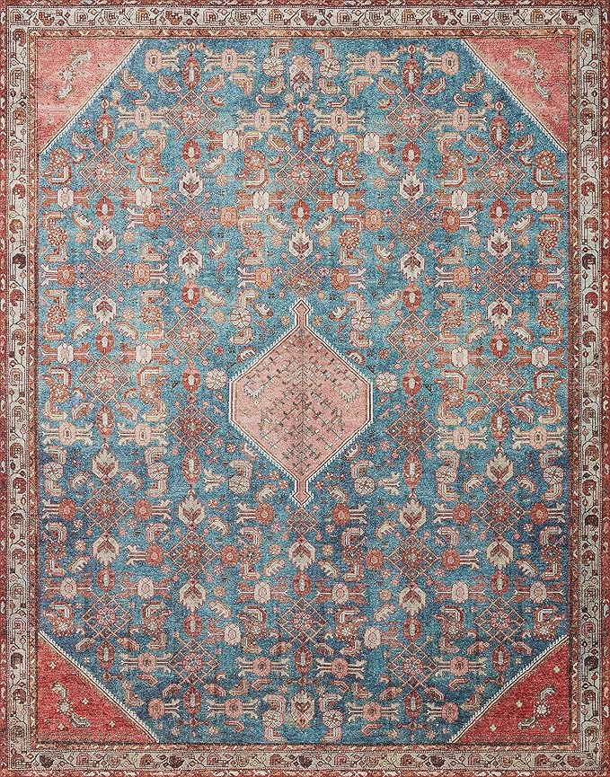 Loloi Layla Collection LAY-10 Marine/Clay 2'-3" x 3'-9" .13" Thick Accent Rug - Image 4